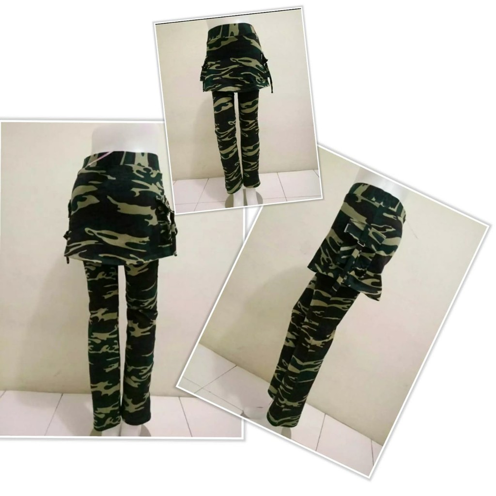 rok celana loreng army