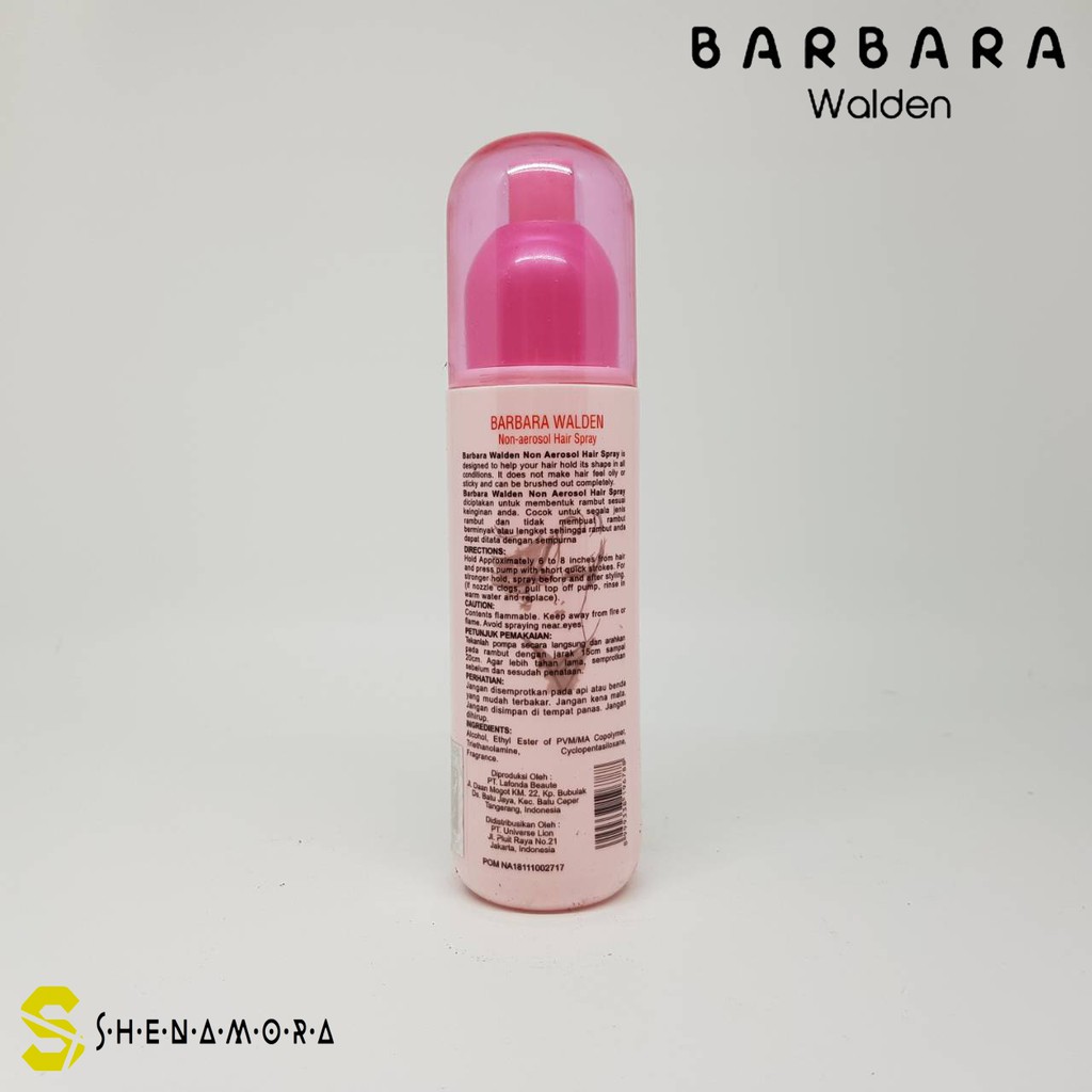 Barbara Hair Non Gas Spray | Non Aerosol 168 ml