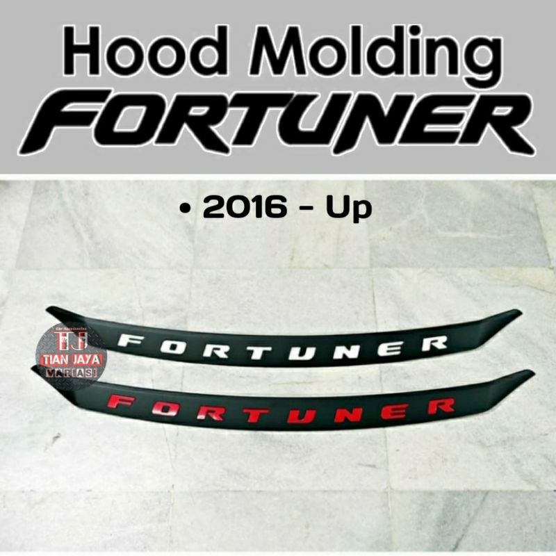 Lis Kap Mesin Mobil Toyota FORTUNER 2016- VRZ List Cover Hood Molding Logo Aksesoris Mobil Emblem Tu