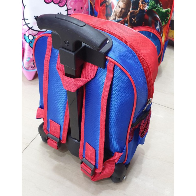 SALE TERBAIK - TAS TROLLEY RODA DORONG TAS ANAK SEKOLAH PAUD / TK LAKI LAKI dan PEREMPUAN BAHAN SATEN ( 10inch - 12inch )