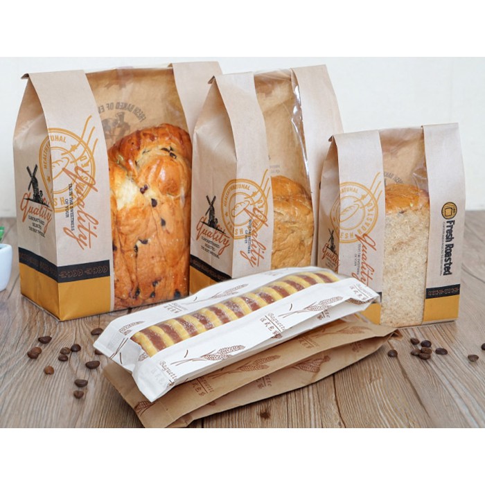 

samson roti tawar KANTONG OREN plastik karton craft coklat bread mika unik bagus