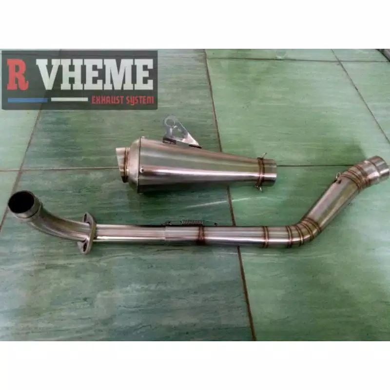 knalpot racing model fantera RCB untuk motor bebek spek 110-200cc Vega Jupiter Supra Revo karisma