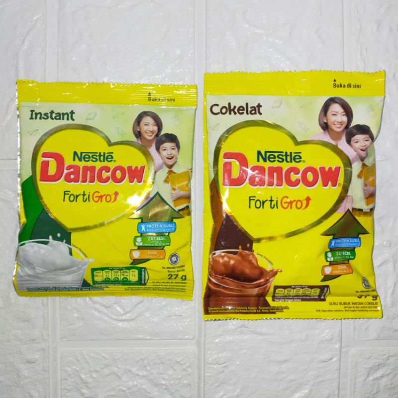 

NESTLE DANCOW SACHET FORTIGRO SUSU BUBUK INSTAN RASA COKELAT 39g / FULL CREAM 27g Warung Onlinr