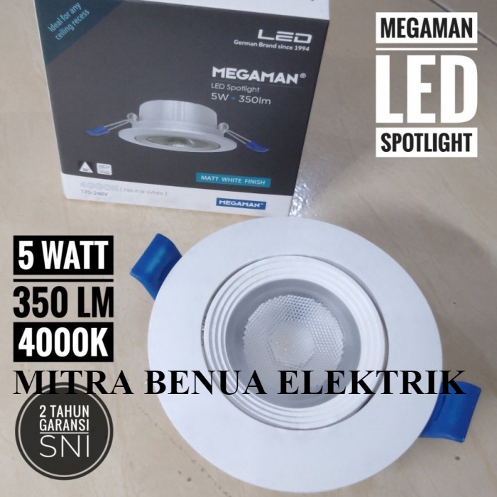 Lampu LED Spotlight 5 Watt MEGAMAN 2.5" 4000K