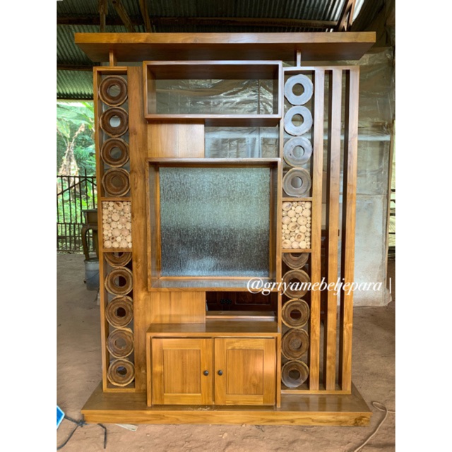 Partisi / penyekat ruangan / pembatas ruangan kayu jati