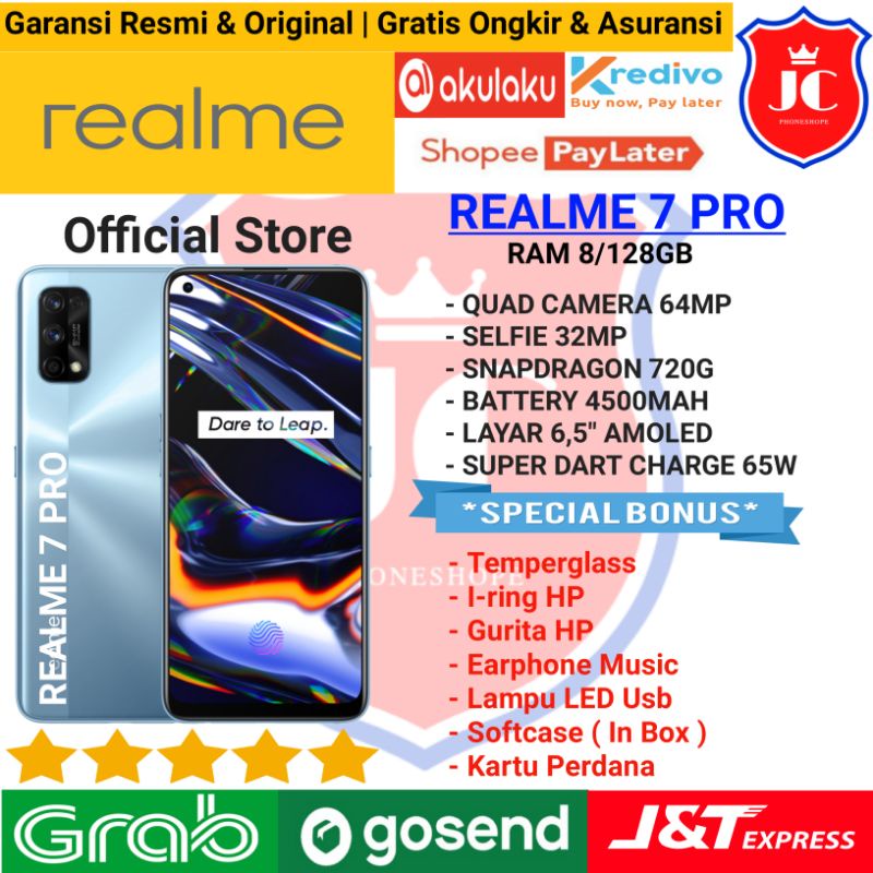 REALME 7 PRO RAM 8GB ROM 128GB GARANSI RESMI - BONUS