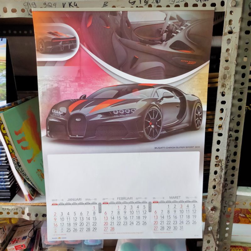 Kalender dinding triwulan 2022 / kalender 2022 dream cars