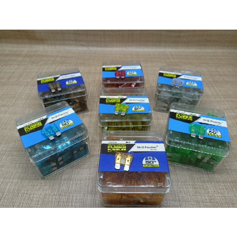 Sekring Sekering Fuse Tancap Dr Fischer DX Standart Besar Germany 5A 7.5A 10A 15A 20A 25A 30A Original Asli