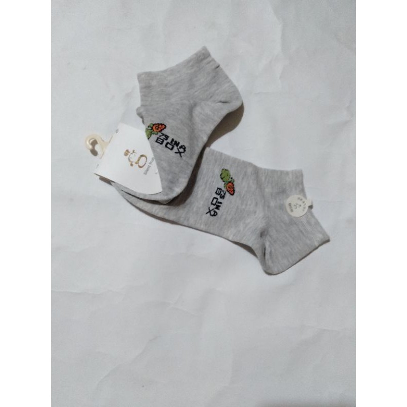 Kaos kaki pendek motif simple semata kaki cewek cowok (6 pasang)