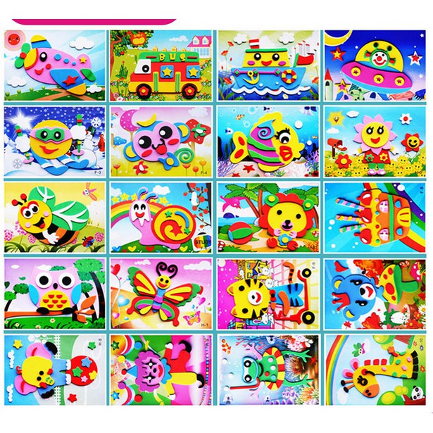 SMALL DIY EVA STICKER - Ukuran 17.5x12.5cm art n craft