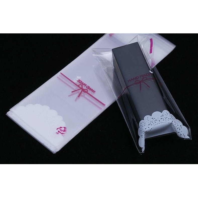 

100 pcs Plastik Fancy Cookies Permen Accessories Handmade Bow 5x10