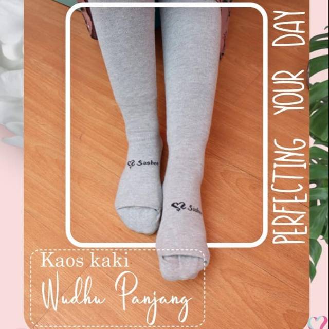 Kaos Kaki Wudhu Panjang Selutut Polos by Sashee