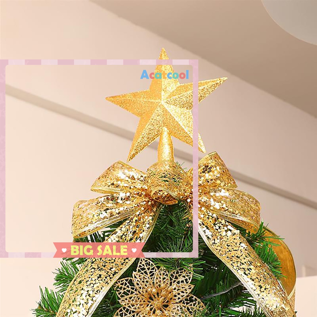 Glitter Christmas Star Tree Topper 3D Shatter-Proof Bethlehem Star Ornament