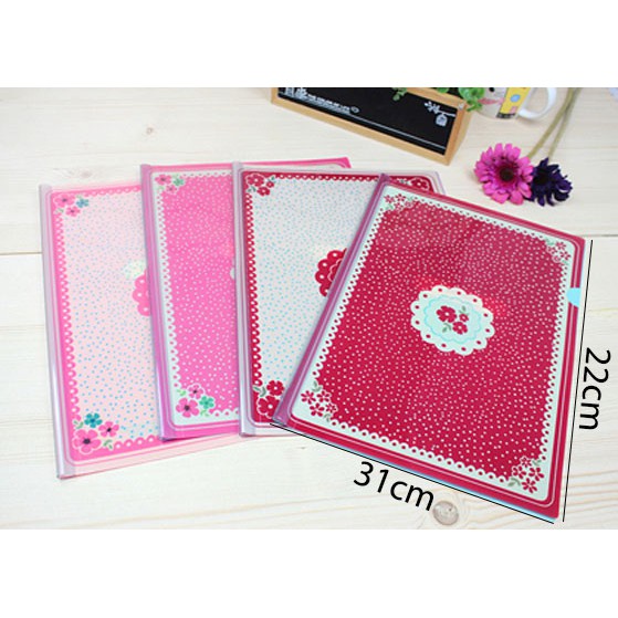 

Korean Stationary Nixnox Clip File Polkadot Bunga