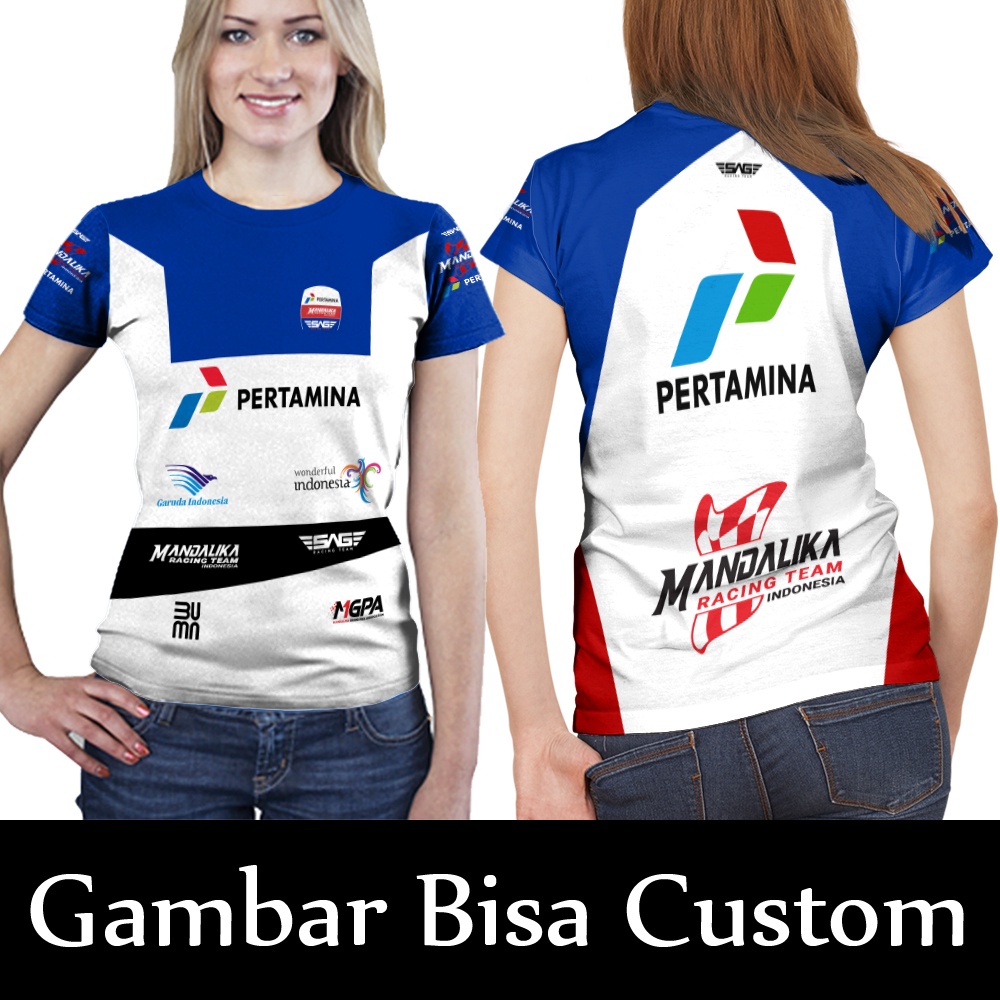 KAOS BAJU KAOS JERSEY SAG PERTAMINA MANDALIKA RACING TEAM MOTO GP || KAOS WANITA MANDALIKA