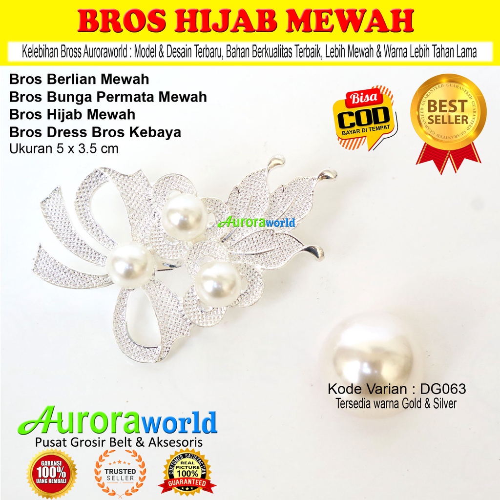 Auroraworld Bros jilbab kebaya hijab bross baju mewah terbaru bisa cod broch hijab premium untuk kemeja blazer kebaya gamis tunik