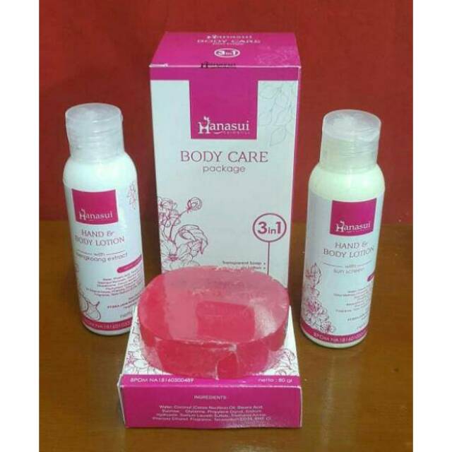 Hanasui Body Care 3in1 / Paket Lotion Hanasui BPOM