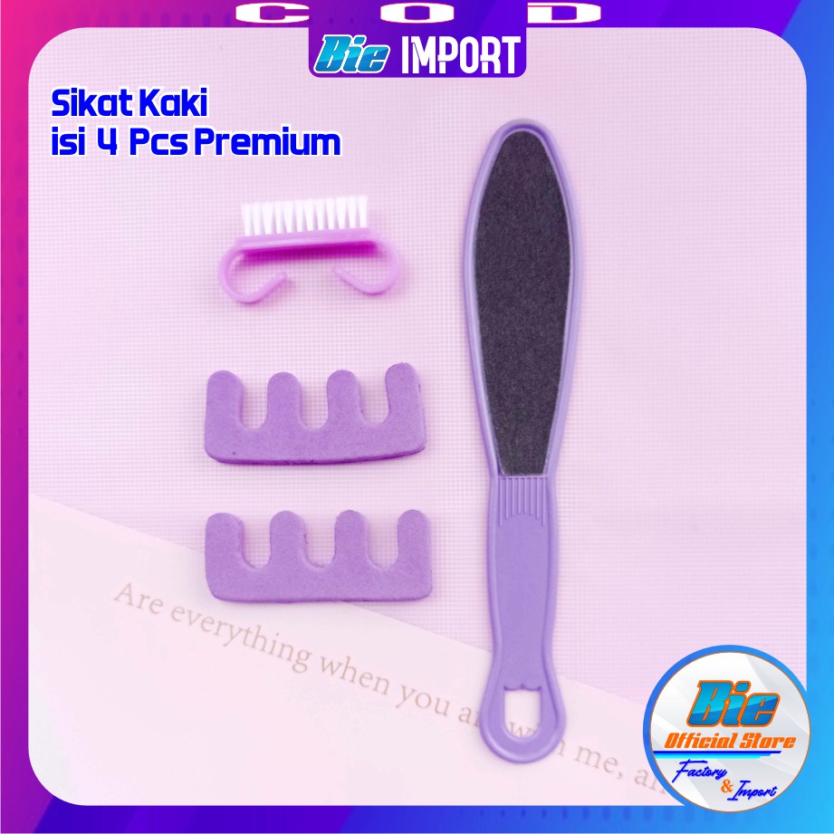 Sikat Pembersih Kaki Set 4 Pcs Impor Best Seller