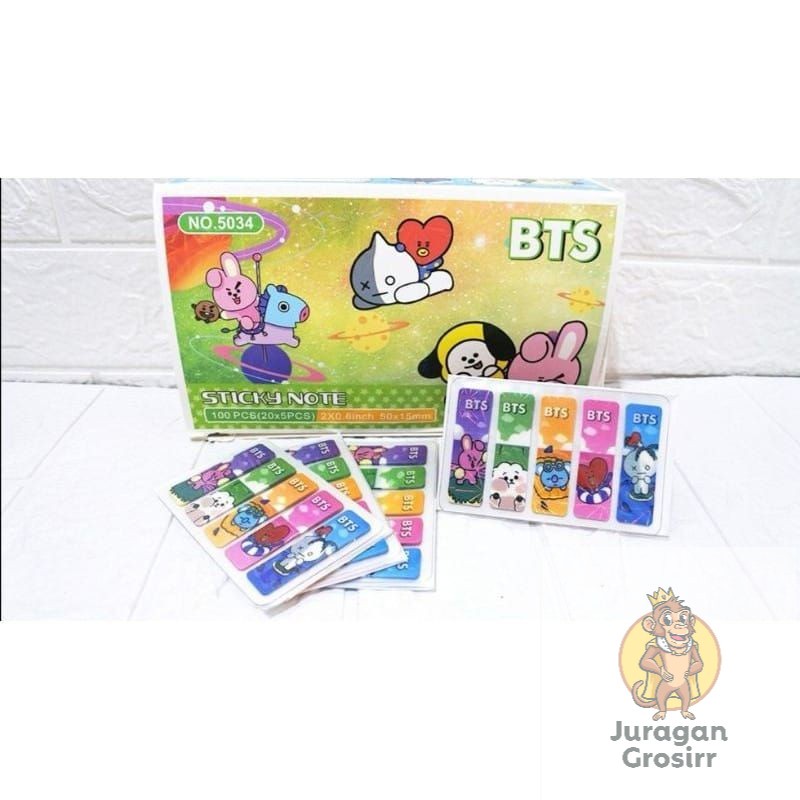 

JG - STICKY NOTE BTS / POST IT BTS / PEMBATAS BUKU BTS / POST IT BT21