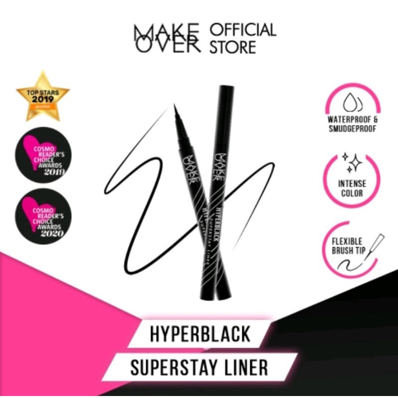 Make Over Hyperblack Superstay Liner • Eyeliner Spidol Make Over ✨