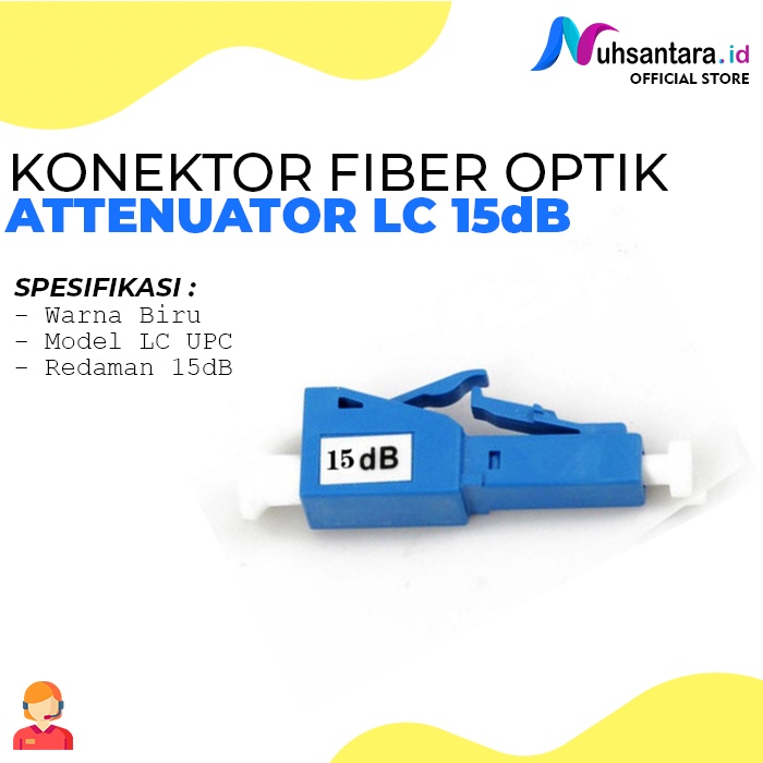 Attenuator LC 15dB Fiber Optik Atteunator Konektor Adapter LC UPC FTTH FO