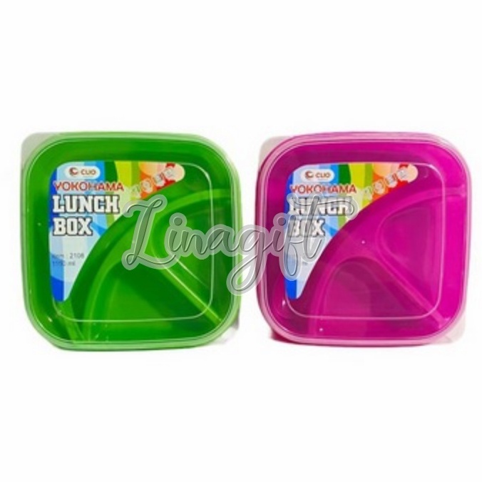 LUNCH BOX SET ( TEMPAT MAKAN FREE SENDOK ) KOTAK BEKAL MAKAN PLASTIK 1150ML