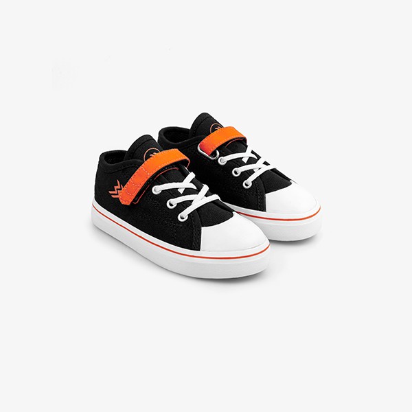 Geoff Kids - Timeless Kids Black Orange | Sepatu Anak | Sneakers-2