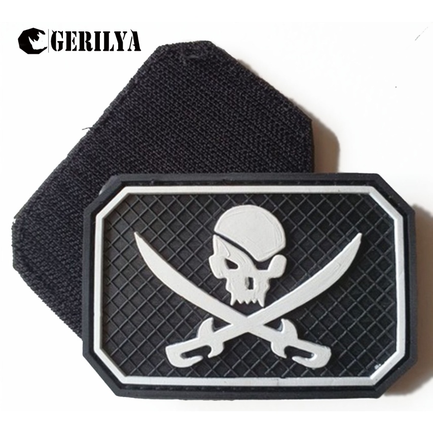 Patch Karet Tengkorak Pirates Gerilya