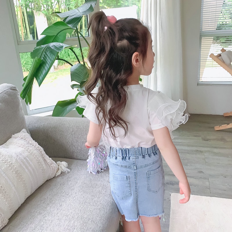 SSP22-Setelan Set Anak Perempuan Sequin Unicorn