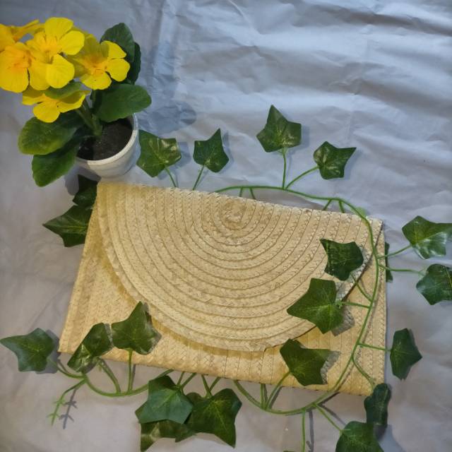 Dompet clunch blebed Bali lontar