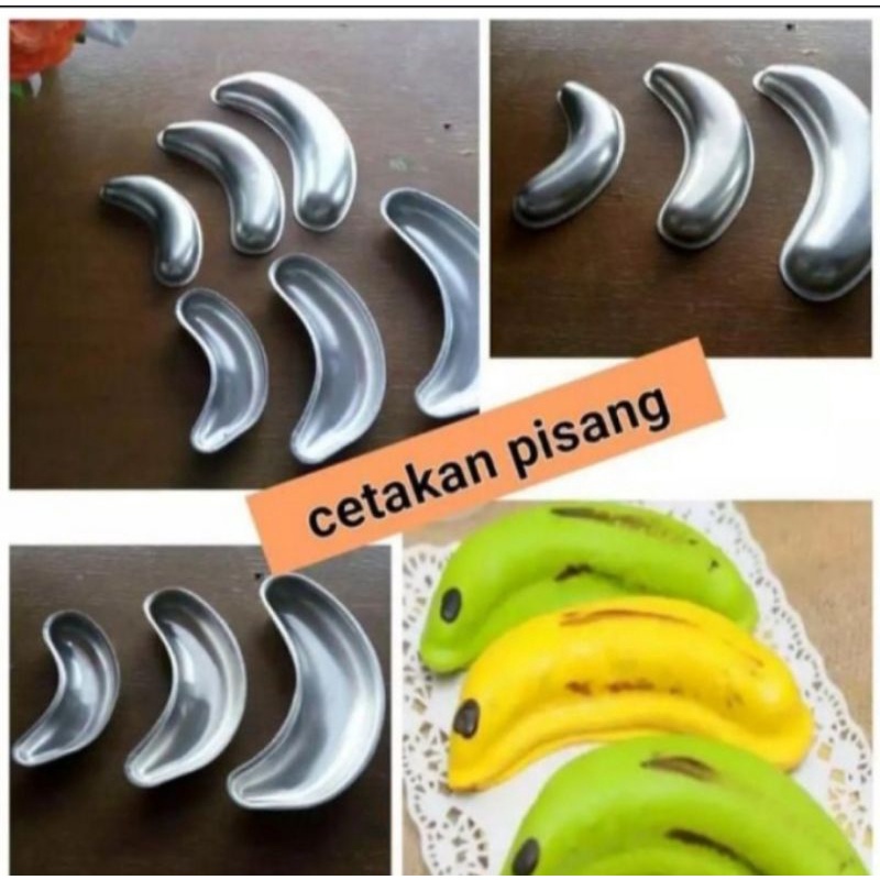 1 pcs banana cake bahan aluminium/cetakan kue pisang