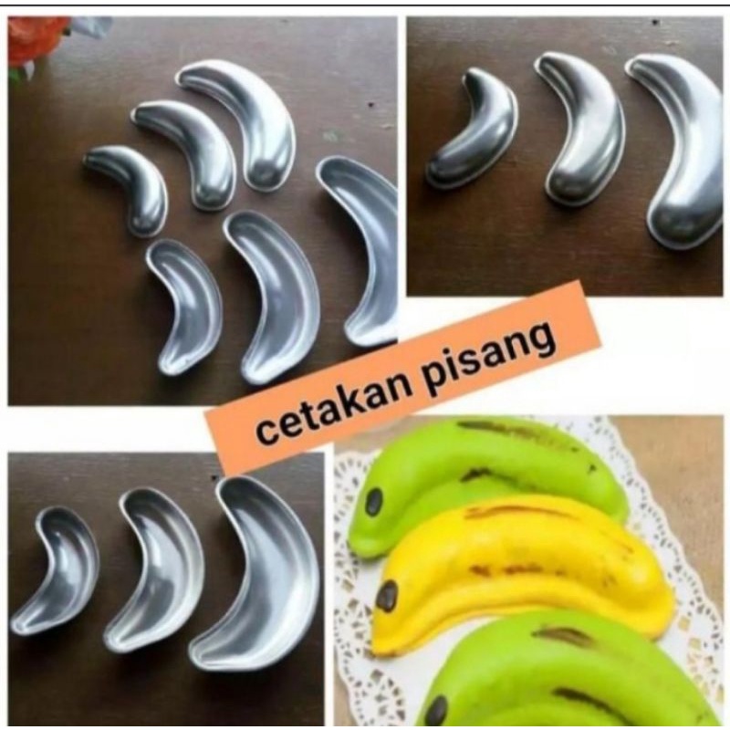 1 pcs banana cake bahan aluminium/cetakan kue pisang