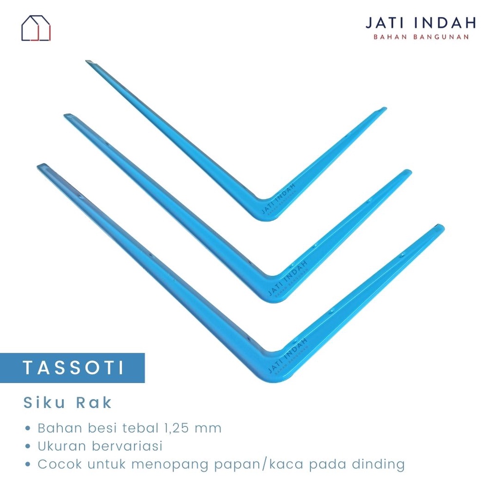 Tassoti Siku Besi L Tebal Panjang | Penyangga Rak Ambalan / Shelf Bracket