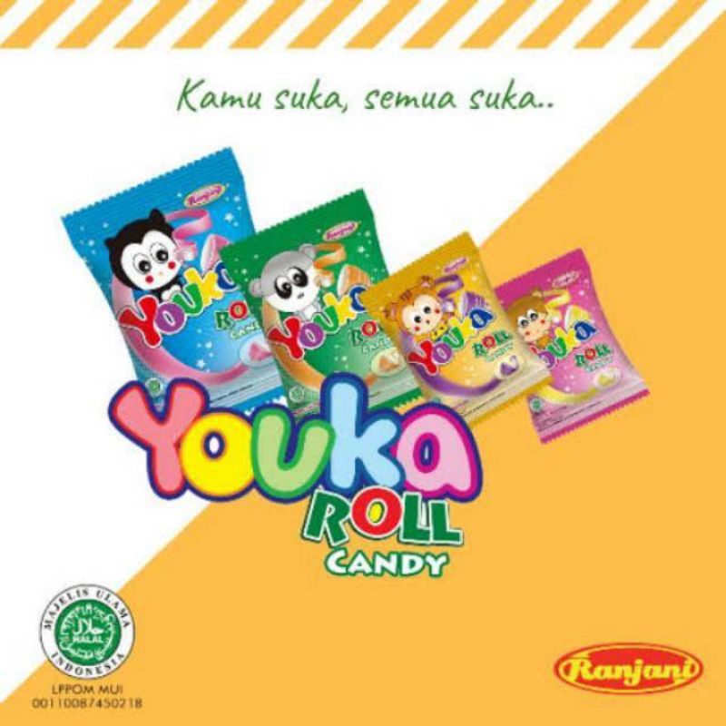 Permen gulung Youka Roll pack isi 20 pcs