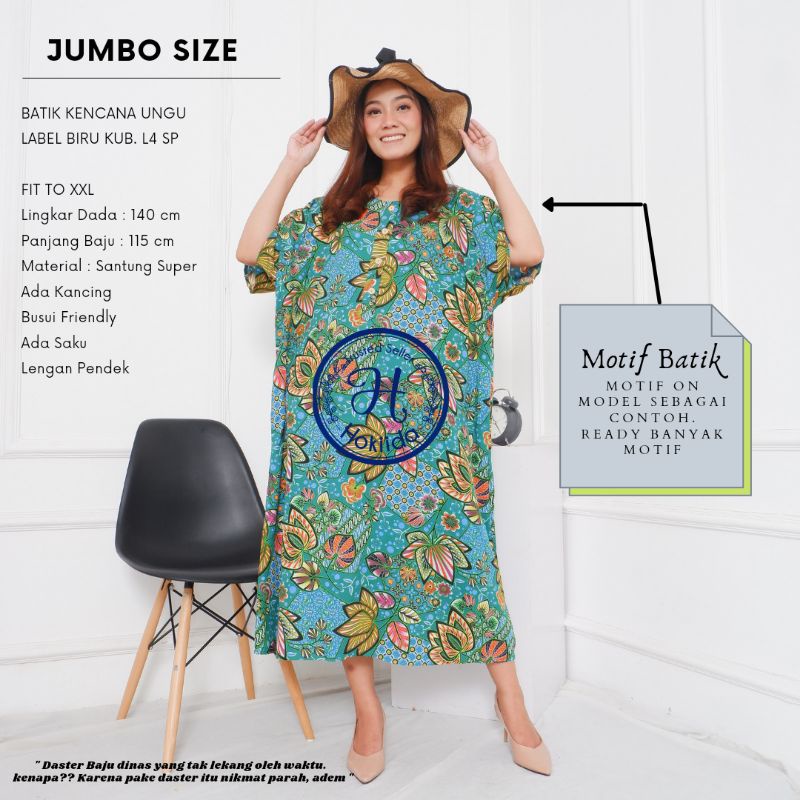 [LD 140 CM] [BISA COD][JUMBO SUPER] KENCANA UNGU LABEL BIRU DASTER JUMBO BIGSIZE XXXL