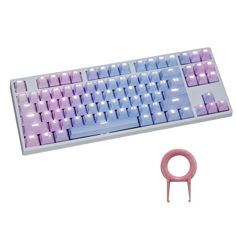 Keycap Btsg87 104 108kunci PBT Biru Enchantress Standar Proses Sublimasi Keycap