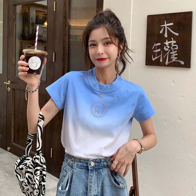 [littlecrab] Kaos Oversize Ombre NS T-shirt Two Tone 2 Warna Baju Trending Tshirt Lembut Warna Soft Berkualitas Pink Biru Putih Alexanderwang NowYork Kaos Imut Kerah Tebal Korean Style