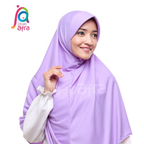 Jilbab Instan Kaos BERIA Ungu Muda, Bergo Kaos Ungu Muda Murah