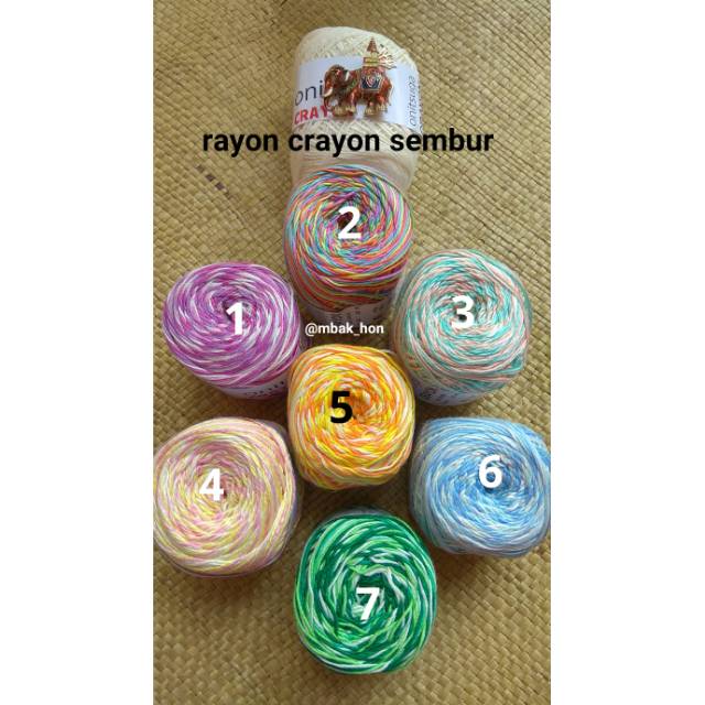 benang rayon crayon sembur
