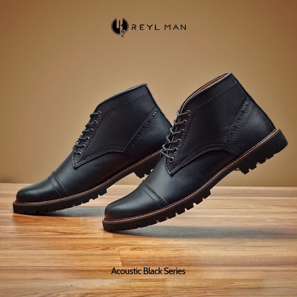 Sepatu Boots Formal Kerja kantor Pria FATIMAHSHOES Kulit Pria