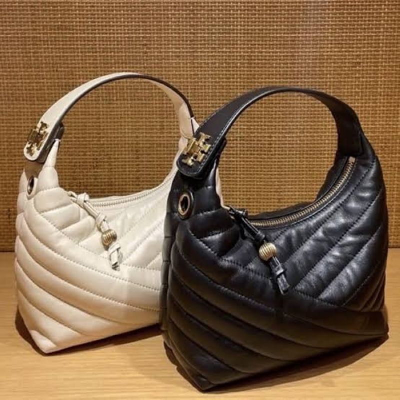 tory burch kira halfmoon quilted hobo original bag tas asli wanita