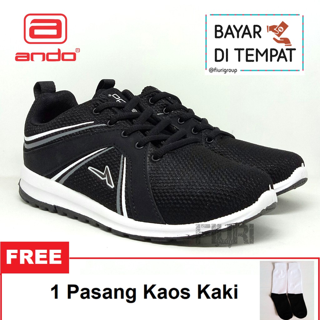 FIURI - ANDO ORIGINAL - CRISSY 37-40 HITAM PUTIH - SEPATU SNEAKERS SPORT KANVAS SOL KARET ANAK PEREMPUAN - SEPATU KETS TRENDY WANITA - SEPATU OLAHRAGA LARI FITNES SENAM KERJA KULIAH SEKOLAH SD SMP SMA BERTALI CEWEK MURAH PROMO DISKON BONUS KAOS KAKI