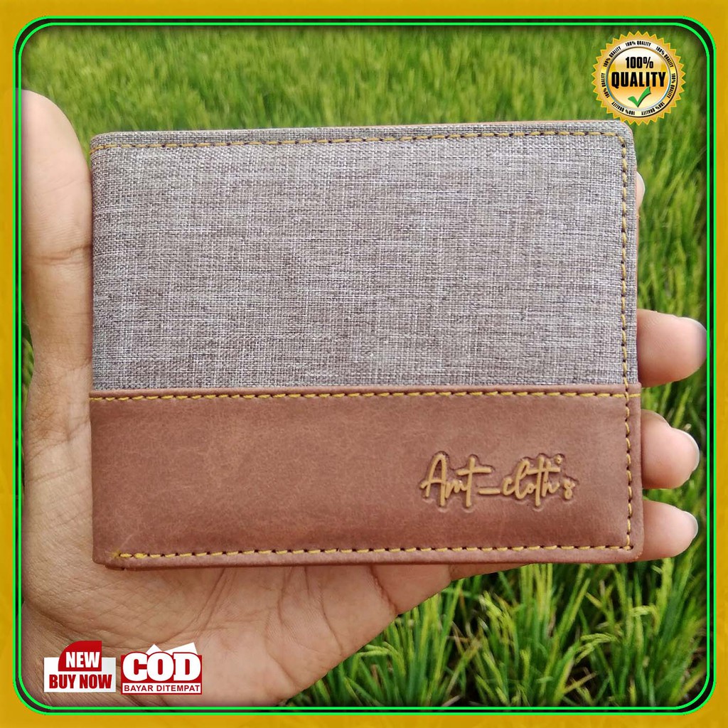 Dompet Kulit sintetik Pria Model Pendek terbaru Best Seller COD