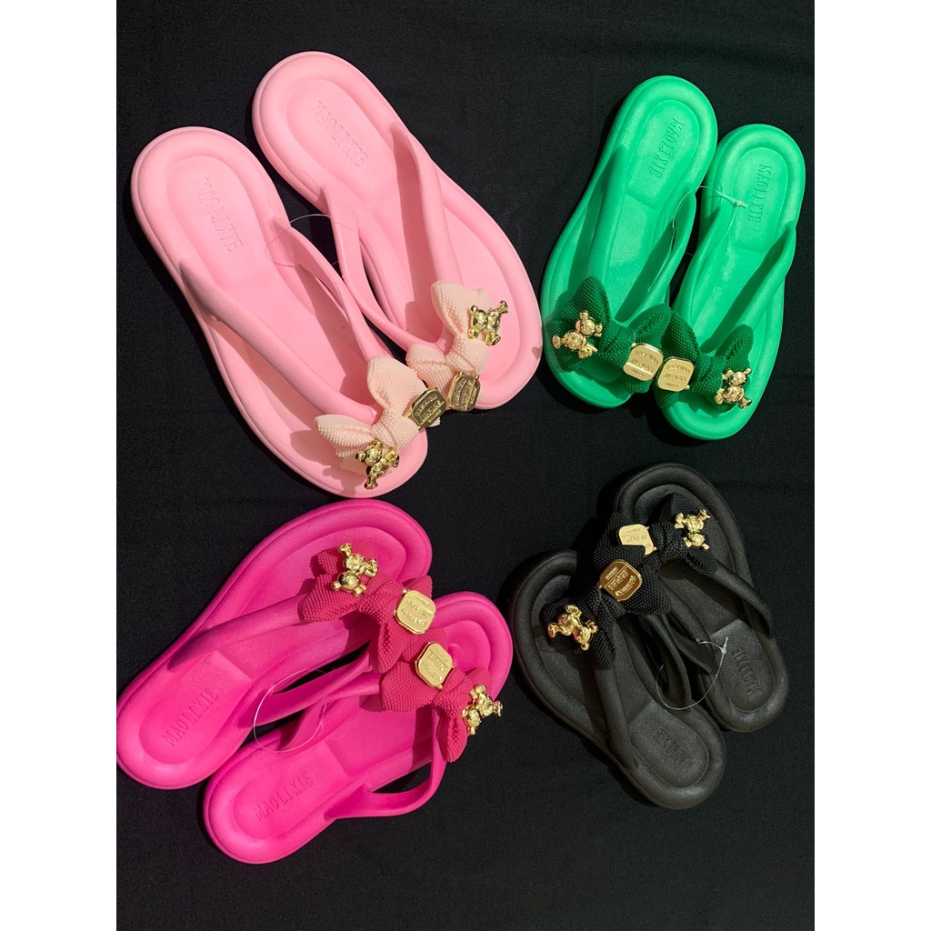 002_Sandal melisa import,Sandal jepit Wanita Import Tebal 2 Cm Bahan Spons Super Ringan Empuk Elastis