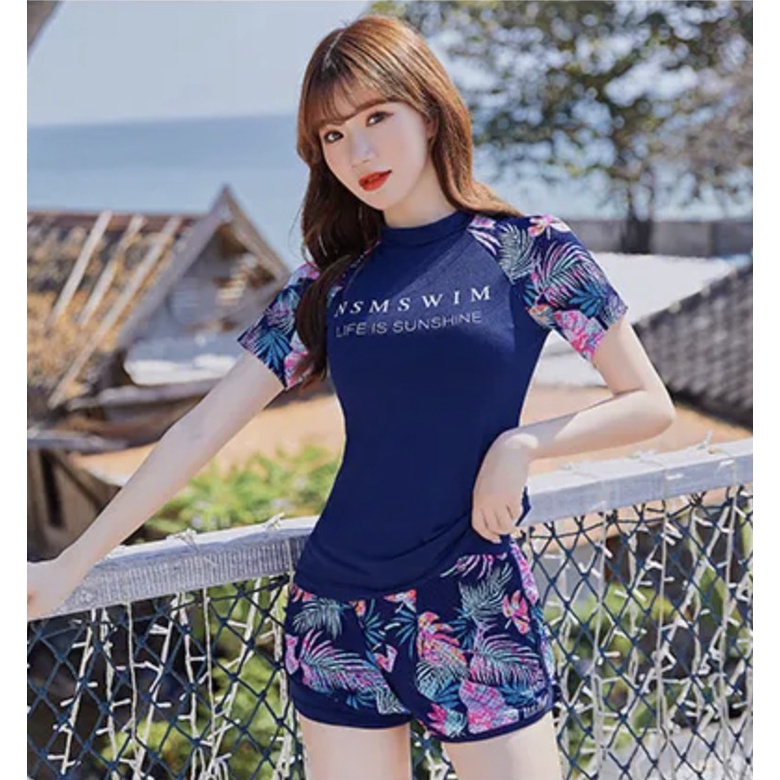 Swimsuit Baju Renang Set Wanita Rash Guard Two Piece Dalika