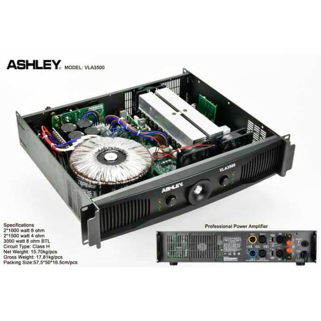 Power Ashley VLA 3500 Original Amplifier Ashley VLA3500 CLASS H