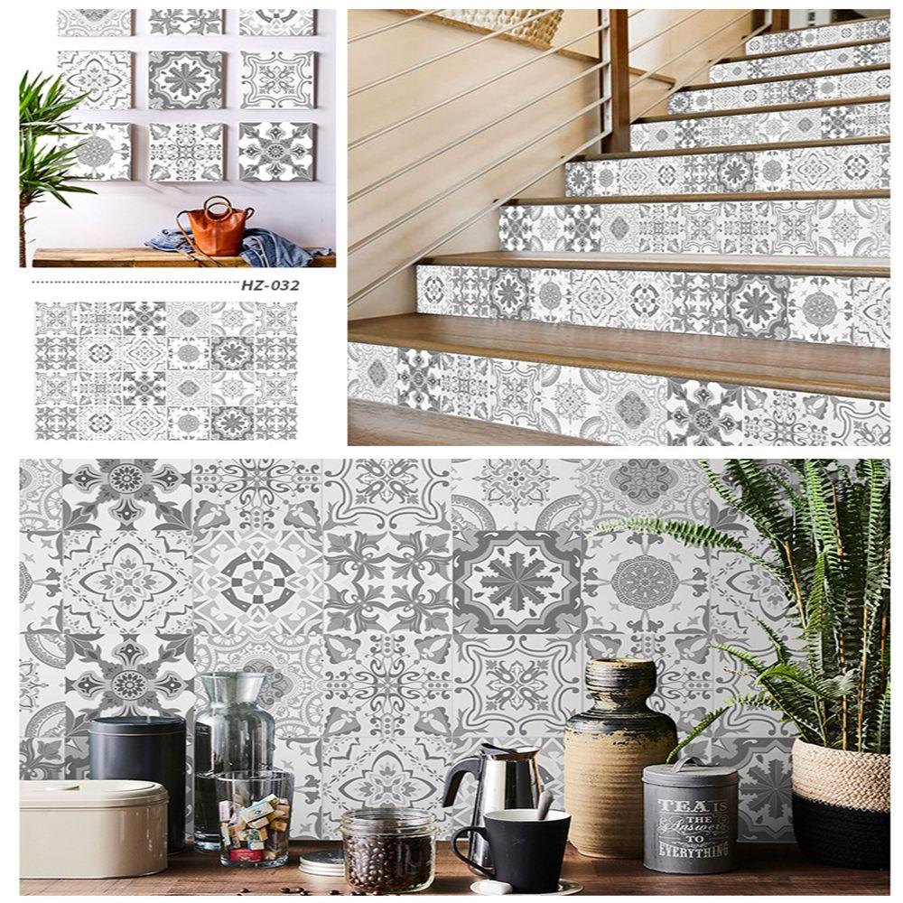 24pcs / Set Stiker Dinding Tahan Air Untuk Dekorasi Kamar Mandi / Dapur