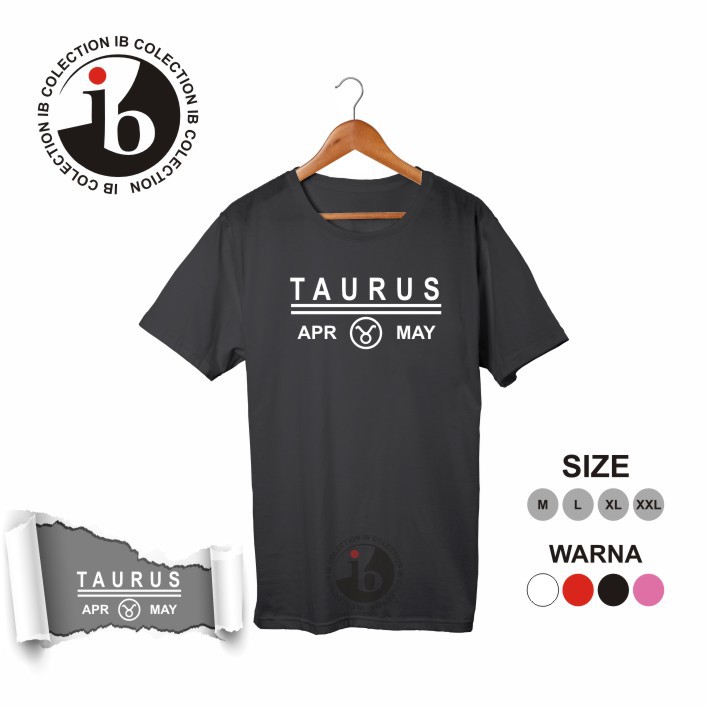 Kaos Distro T-Shirt Unisex Zodiak Taurus