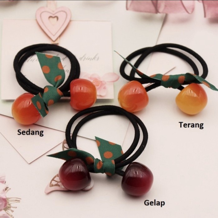 IK100 Ikat Rambut CHERRY Hair Band Korea