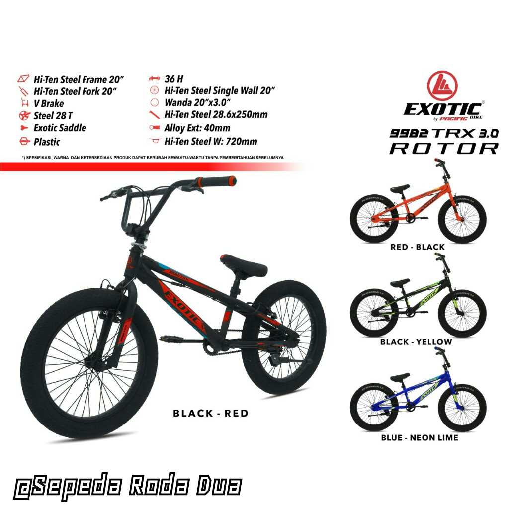 Sepeda BMX 20" Exotic 9982 TRX 3.0 Rotor
